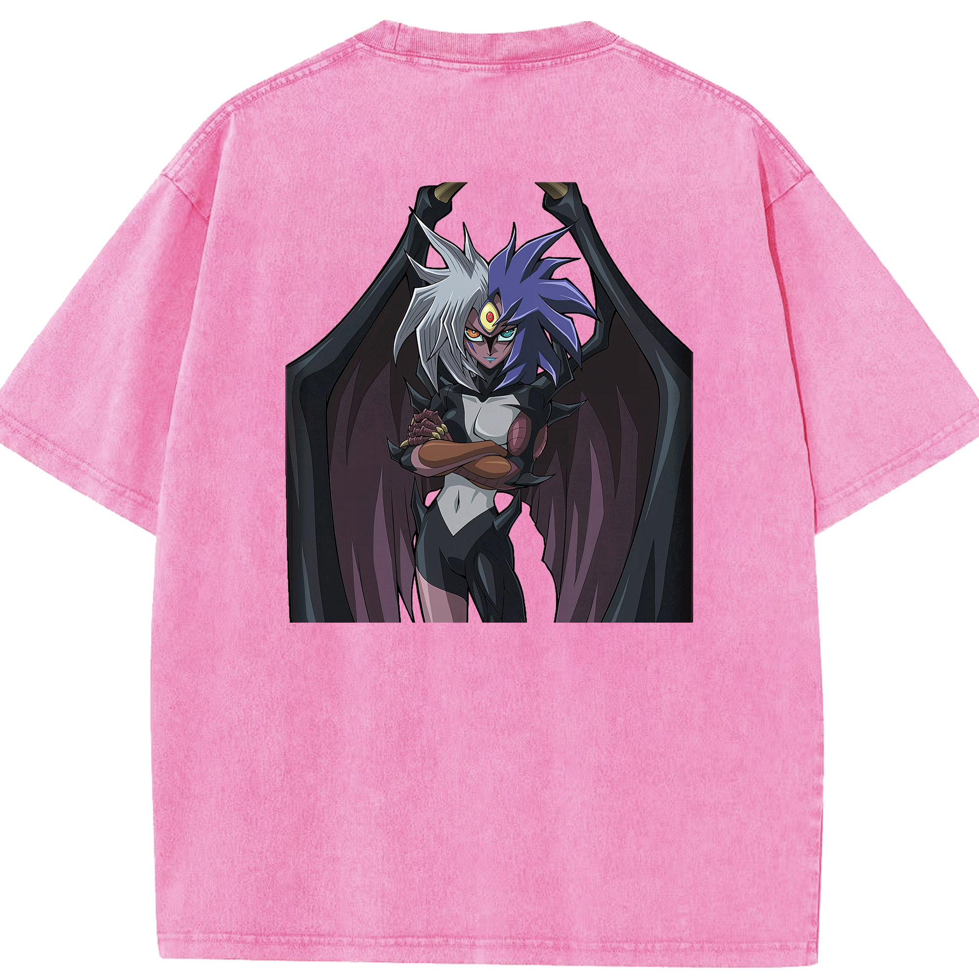 （画像用） 遊☆戯☆王 Yu-Gi-Oh! 綿100% ヴィンテージ風 半袖Tシャツ（背面プリント）